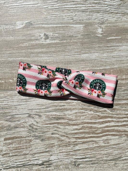 Pink Coffee Headband